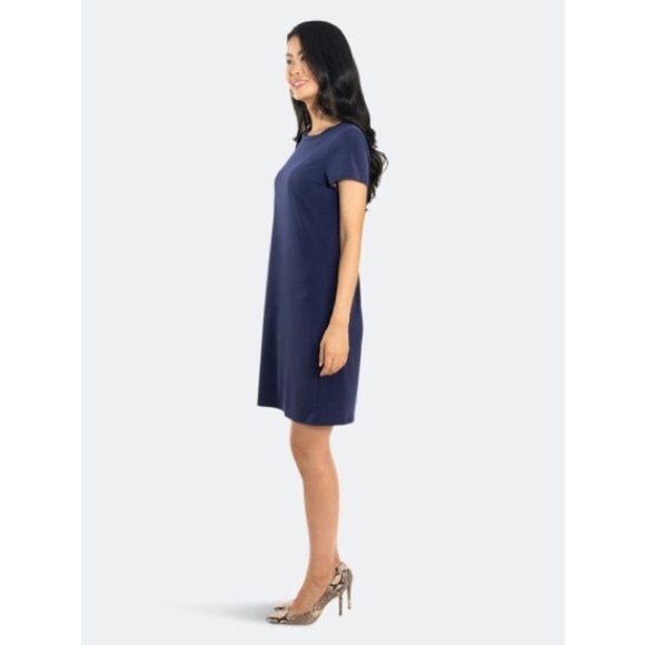 NWT Leota A-Line T-Shirt Dress In Classic Navy Dress - Picture 2 of 12